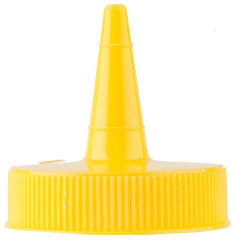 Tablecraft Yellow Squeeze Bottle Top, 38 Millimeter -- 12 per case