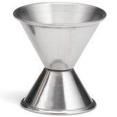Tablecraft Stainless Steel Jigger with Capacity Stamping, 1/2 and 1 Ounce -- 6 per case