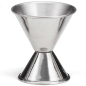 Tablecraft Stainless Steel Jigger with Capacity Stamping, 3/4 and 1 1/4 Ounce -- 6 per case