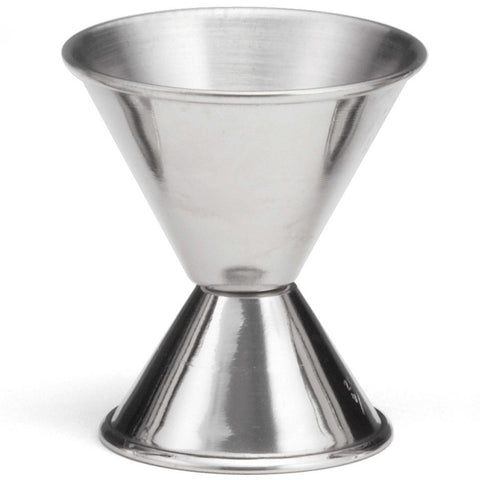 Tablecraft Stainless Steel Jigger with Capacity Stamping, 3/4 and 1 1/4 Ounce -- 6 per case