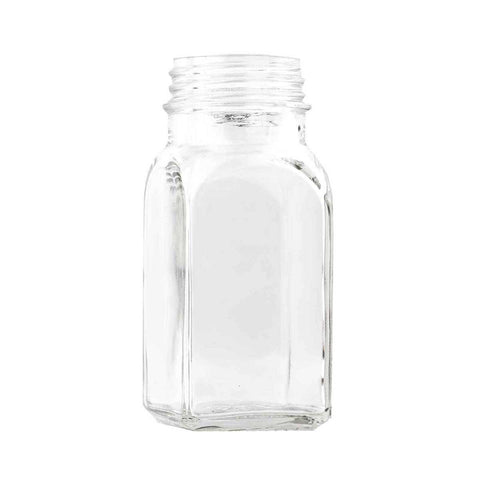 Tablecraft Square Stainless Steel Top Glass Salt and Pepper Shaker, 2 Ounce -- 72 per case