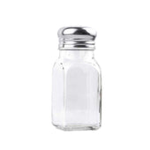Tablecraft Square Stainless Steel Top Glass Salt and Pepper Shaker, 2 Ounce -- 72 per case