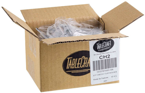 Tablecraft Circle Clip Holder, 3.5 inch -- 12 per case