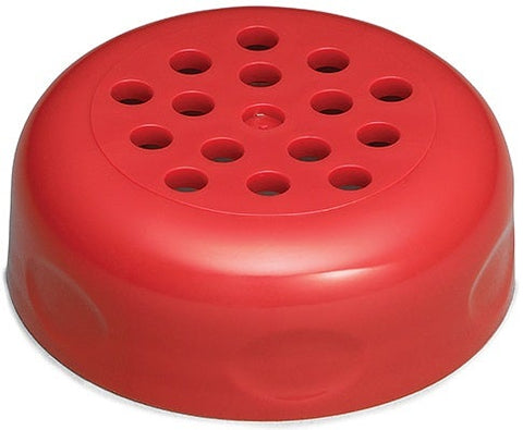 Tablecraft Plastic Red Perforated Shaker Top Only -- 12 per case