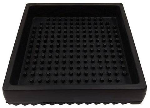 Tablecraft Black Rubber Square Drip Tray, 4.5 inch -- 12 per case