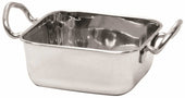 Tablecraft Stainless Steel Square Mini Roast Pan with Handles, 5 x 5 x 2 inch -- 12 per case