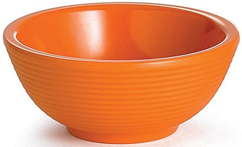 Tablecraft Melamine Orange Round Ribbed Ramekin, 3 Ounce -- 12 per case