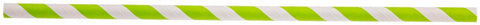 Tablecraft Green Striped Unwrapped Paper Straw, 7.75 inch -- 500 per case