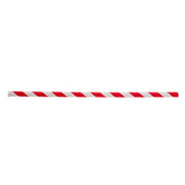 Tablecraft Individually Wrapped Red Striped Paper Straw, 7.75 inch -- 500 per case