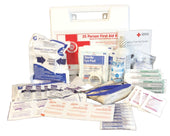 Impact Products White 25 Person First Aid Kit, 9 inch Width x 8 inch Height x 2 1/2 inch Depth -- 10 per case.