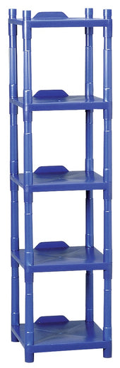 Impact Products Blue Five Shelf Stack Rack, 14 inch Length x 14 inch Width x 53 inch Height.