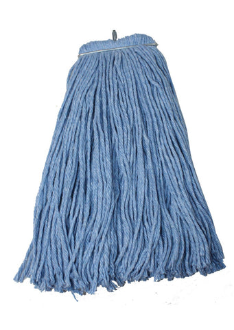 Impact Products Layflat Blue Regular Screw Type Cut End Blend Wet Mop Head, 20 Ounce -- 12 per case.