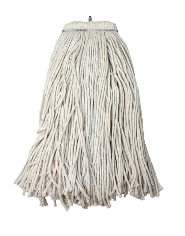 Impact Products Layflat White Regular Screw Type Cut End Blend Wet Mop Head, 16 Ounce -- 12 per case.