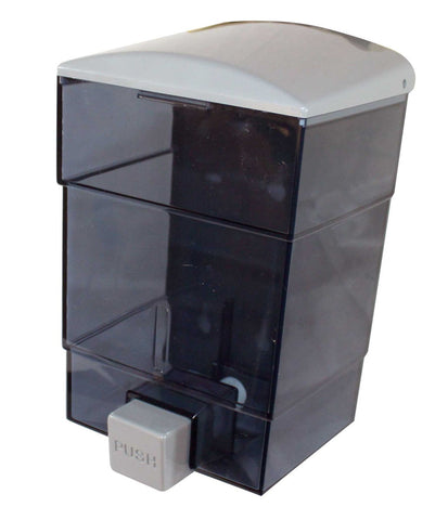 Impact Products Triad Gray/Transparent See Thru Soap Dispenser, 7 1/2 inch Length x 5 inch Width x 4 1/4 inch Height -- 12 per case.