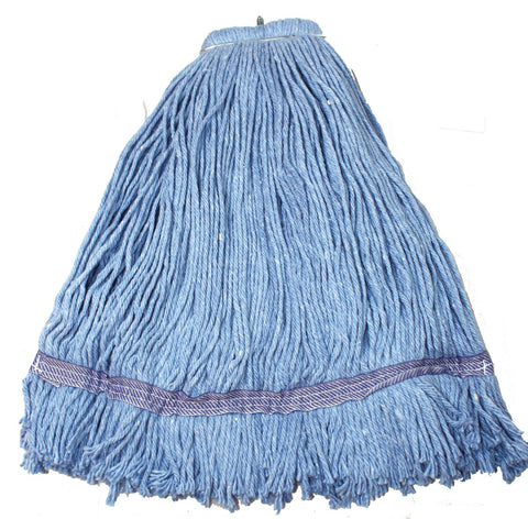 Impact Products Layflat Blue No Tangle Regular Screw Type Cut End Blend Wet Mop Head, 20 Ounce -- 12 per case.