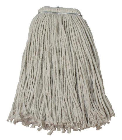 Impact Products Valumax White Regular Screw Type Cotton Cut End Wet Mop Head, 20 Ounce -- 12 per case.