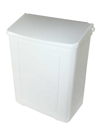 Impact Products Safe Use Plastic White Sanitary Napkin Dispenser, 8.75 inch Length x 4 inch Width x 10.75 inch Height -- 12 per case.