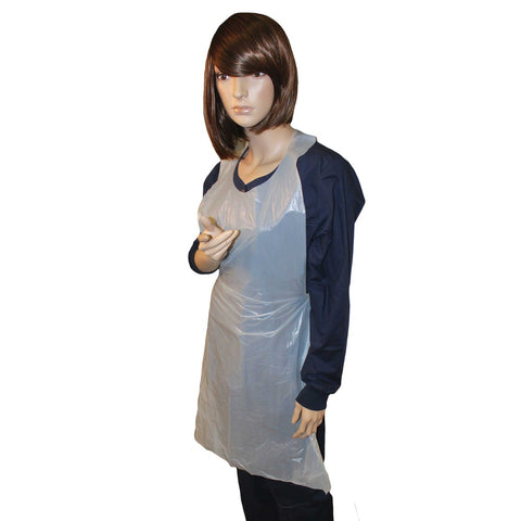 Impact Products Polyethylene White 1 Mil Disposable Apron, 24 inch Width x 42 inch Length.