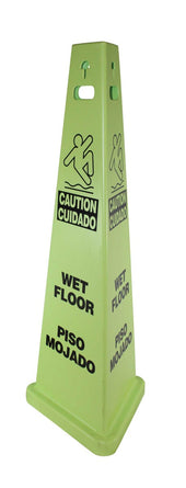 Impact Products TriVu English/Spanish 3 Sided Safety Sign, 40 inch Height x 14 3/4 inch Base.