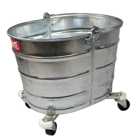 Impact Products Oval Galvanized Steel Metal Bucket, 26 Quart.
