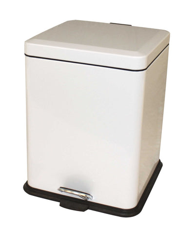 Impact Products White Small Step On Receptacle with Plastic Liner, 21 Quart.
