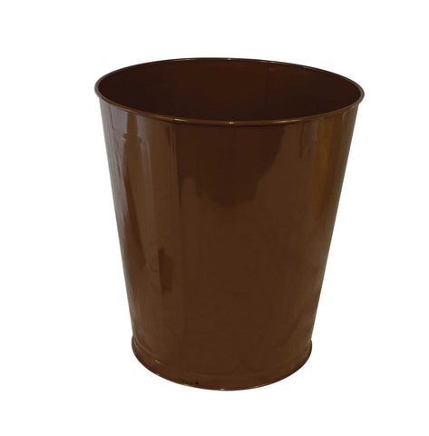 Impact Products Brown Round Metal Wastebasket, 28 Quart -- 6 per case.
