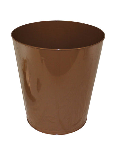 Impact Products Brown Round Metal Wastebasket, 46 Quart -- 3 per case.