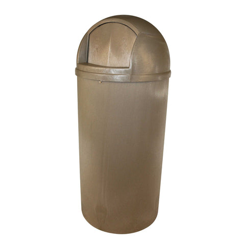 Impact Products Plastic Beige Bullet Indoor/Outdoor Receptacle, 21 Gallon.