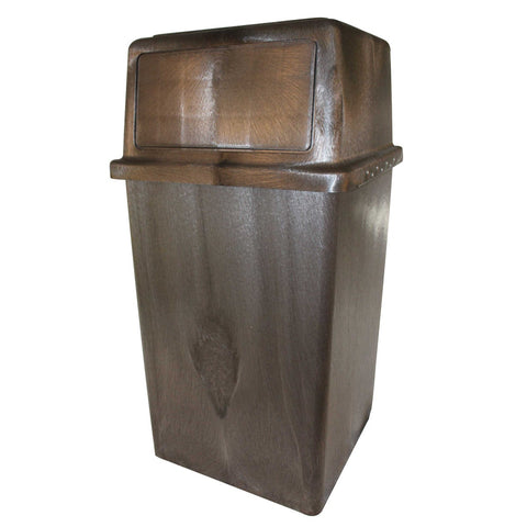 Impact Products Plastic Brown Bullet Indoor/Outdoor Receptacle, 21 Gallon.