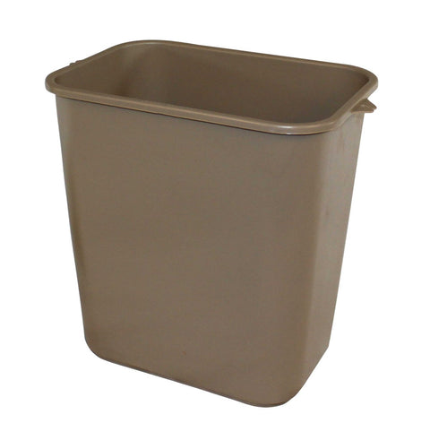 Impact Products Plastic Pinchm Beige Soft Sided Wastebasket, 28 Quart -- 12 per case.