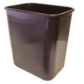 Impact Products Plastic Brown Soft Sided Wastebasket, 28 Quart -- 12 per case.