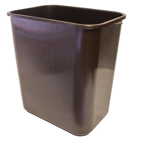 Impact Products Plastic Brown Soft Sided Wastebasket, 28 Quart -- 12 per case.