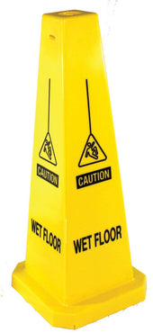 Impact Products Yellow Four Sided Wet Floor Sign, 25 inch Height x 12 inch Width -- 5 per case.