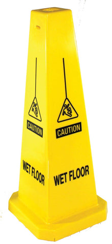 Impact Products Yellow Four Sided Wet Floor Sign, 25 inch Height x 12 inch Width -- 5 per case.