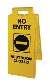 Impact Products 2x4 No Entry Restroom Closed Floor Sign, 25 inch Height x 11 inch Width x 13 inch Depth -- 6 per case.