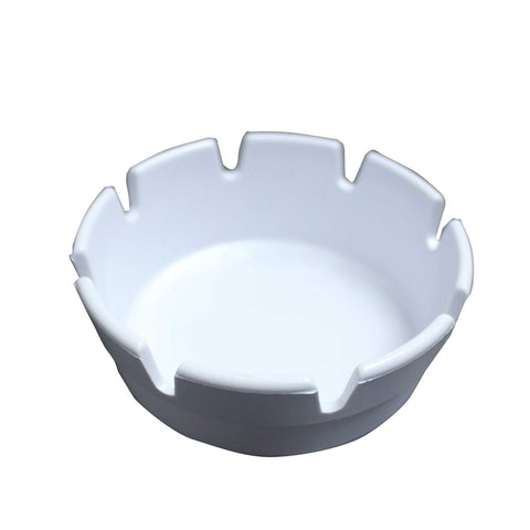 Impact Products Econo Round White Ashtray, 8.8 inch Height x 9.5 inch Width x 12.8 inch Depth -- 72 per case.
