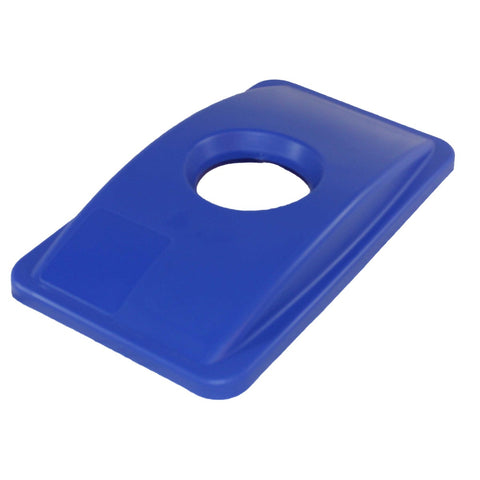 Impact Products Plastic Blue Round Cut Out Thin Bin Lid Only, 20 1/2 inch Length x 11 3/4 inch Width x 3 inch Height -- 4 per case.