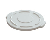 Impact Products Value Plus White 10 Gallon Trash Can Lid Only, 15 5/8 inch Dia x 2 inch Height -- 6 per case.