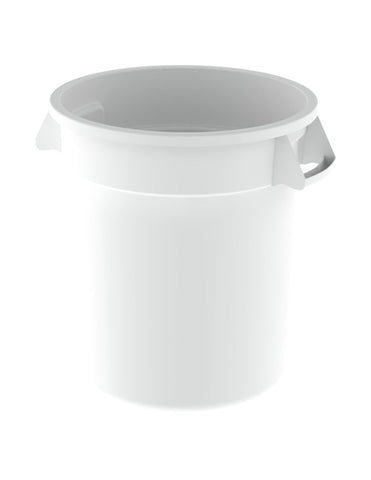 Impact Products Value Plus White Trash Can, 10 Gallon -- 6 per case.