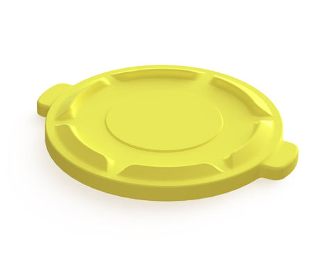 Impact Products Value Plus Yellow 32 Gallon Container Lid Only, 22 1/2 inch Dia x 2 inch Height -- 5 per case.