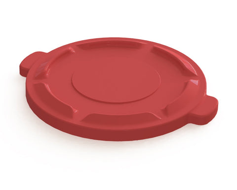 Impact Products Value Plus Red 44 Gallon Container Lid Only, 25 inch Dia x 2 inch Height -- 4 per case.