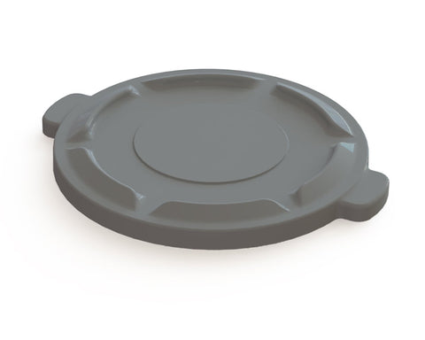 Impact Products Value Plus Gray 44 Gallon Container Lid Only, 25 inch Dia x 2 inch Height -- 4 per case.