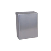 Impact Products Stainless Steel Wall Mount Feminine Napkin Receptacle, 8 1/8 inch Width x 10 3/4 inch Height x 4 3/8 inch Depth -- 12 per case.