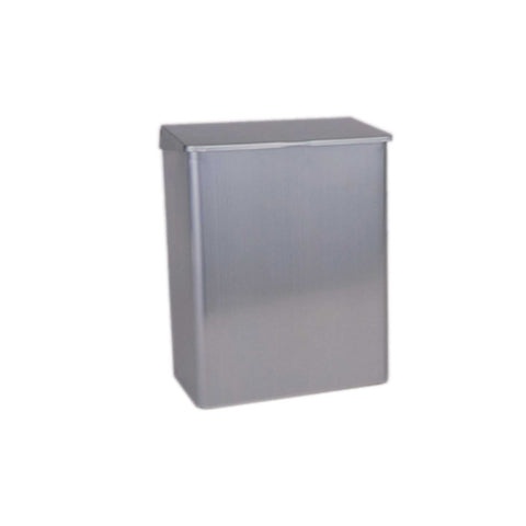 Impact Products Stainless Steel Wall Mount Feminine Napkin Receptacle, 8 1/8 inch Width x 10 3/4 inch Height x 4 3/8 inch Depth -- 12 per case.
