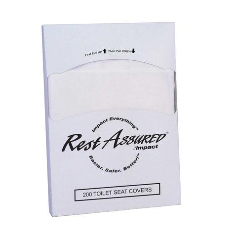 Impact Products 1/4 Fold RA-200-Q-I Rest Assured Toilet Seat Cover, 10 1/4 x 8 x 1 1/2 inch.