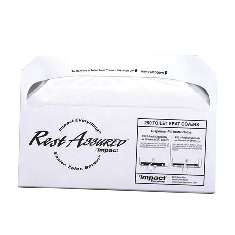 Impact Products 1/2 Fold 10RA-A Rest Assured Toilet Seat Cover, 10 1/2 x 15 x 1 inch.