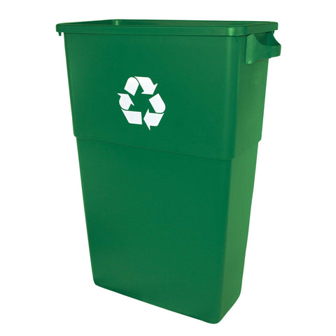 Impact Products Green Thin Bin Recycle Container, 23 Gallon -- 4 per case.