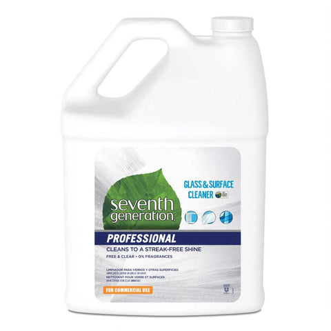 Seventh Generation Pro Glass and Surface Cleaner Refill, Free and Clear, Unscented, 128 Fluid Ounce -- 2 per case