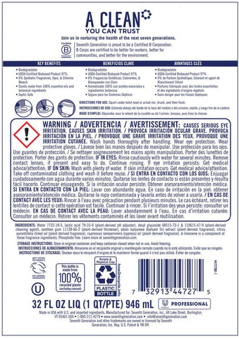 Seventh Generation Pro Toilet Bowl Cleaner,Empress Cypress and Fir Scent, Biodegradable, 32 Fluid Ounce -- 8 per case