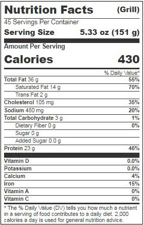 WW Jonhson Homestyle Ground Beef Patty, 15 Pound